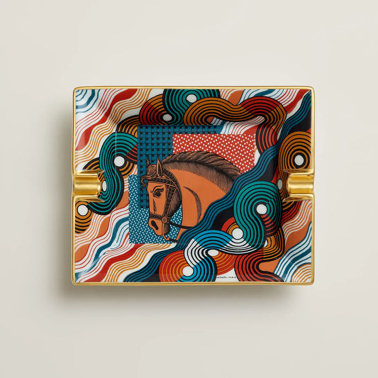 Cheval Vague ashtray Carmin / Terracotta color