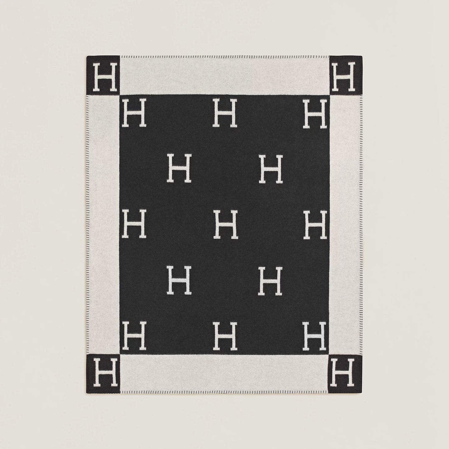 Avalon throw blanket Écru / Gris Foncé color