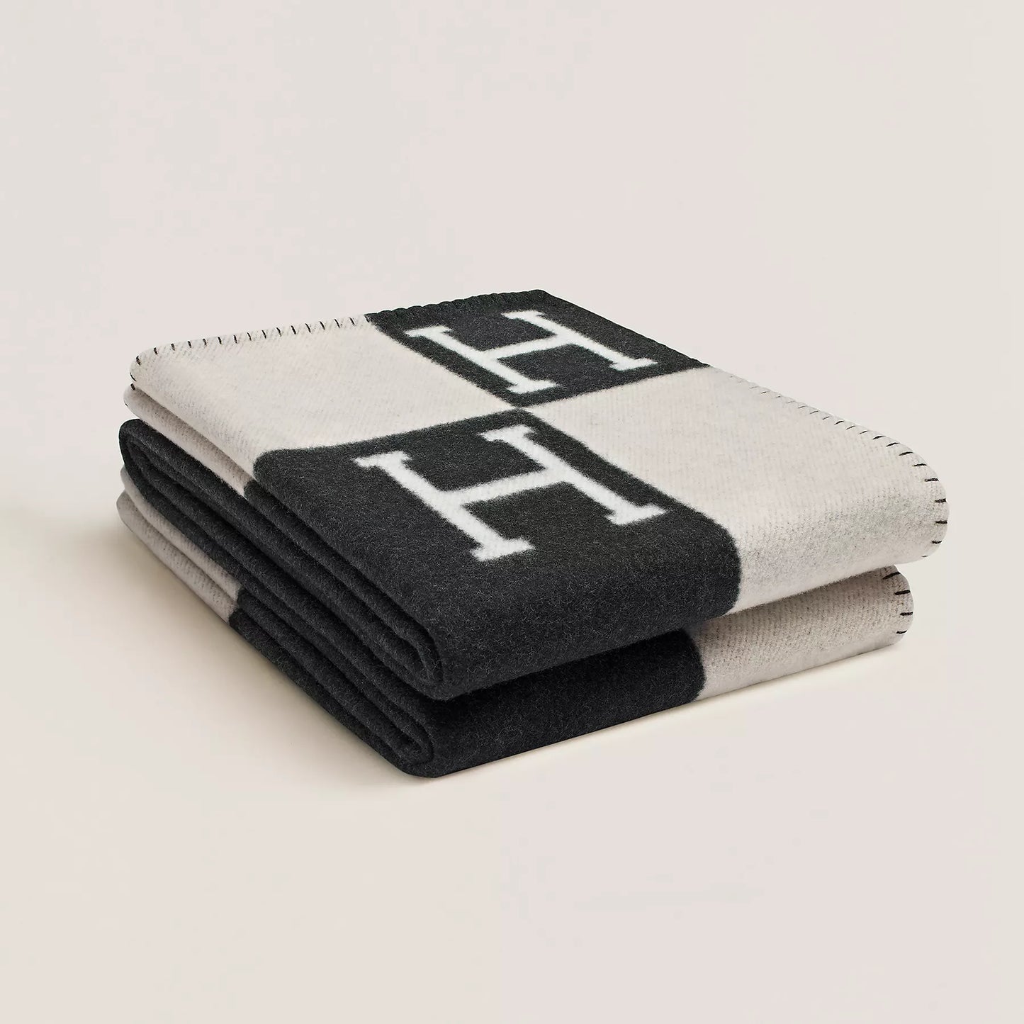 Avalon throw blanket Écru / Gris Foncé color