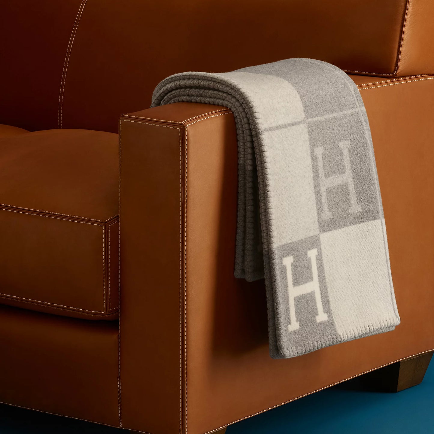 Avalon throw blanket  Écru / Gris Clair color