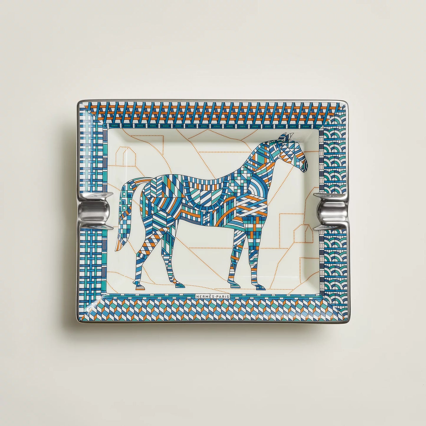 Cheval Deco ashtray Bleu cobalt color