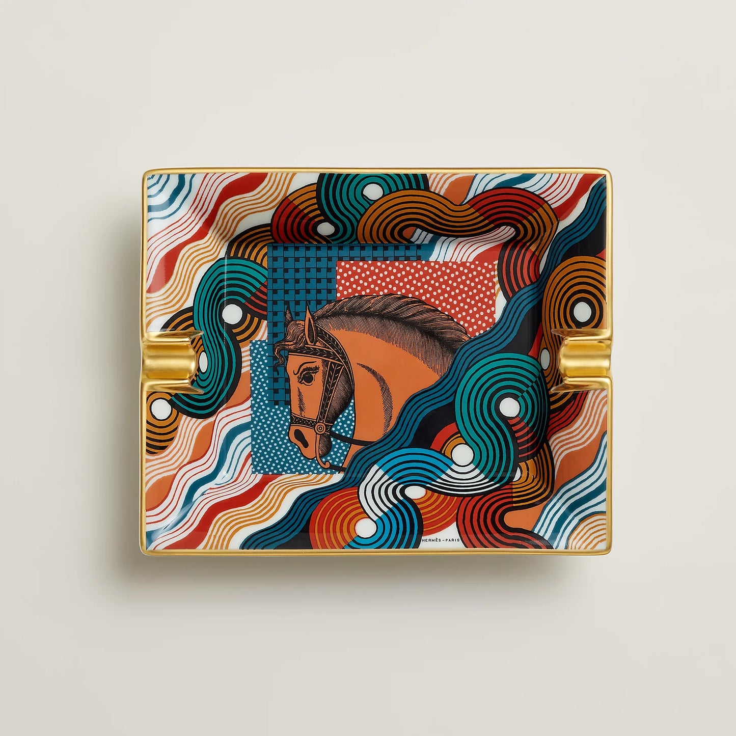Cheval Vague ashtray Carmin / Terracotta color
