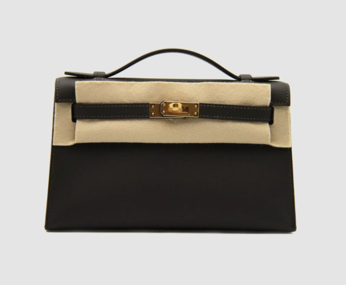 Kelly Pochette Clutch with gold hardware