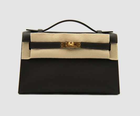 Kelly Pochette Clutch with gold hardware