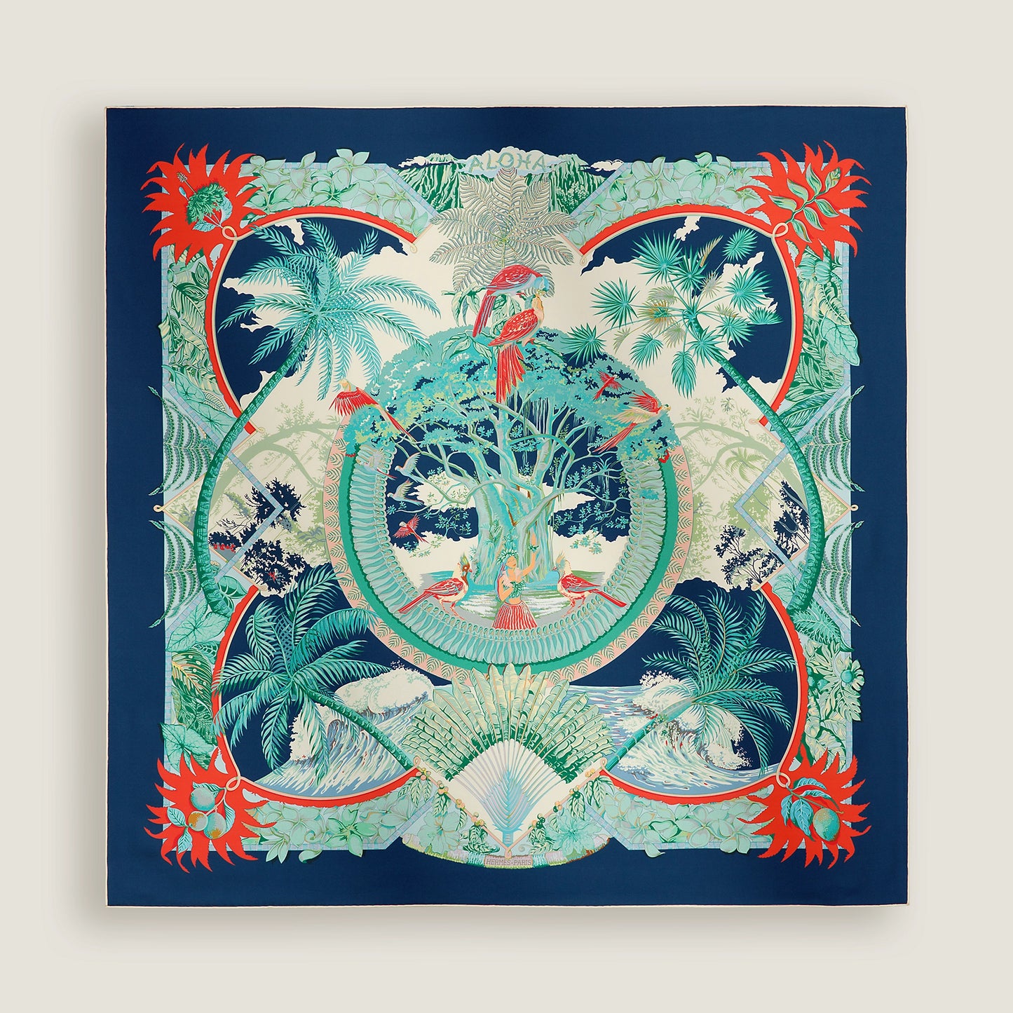 Aloha double face scarf 90