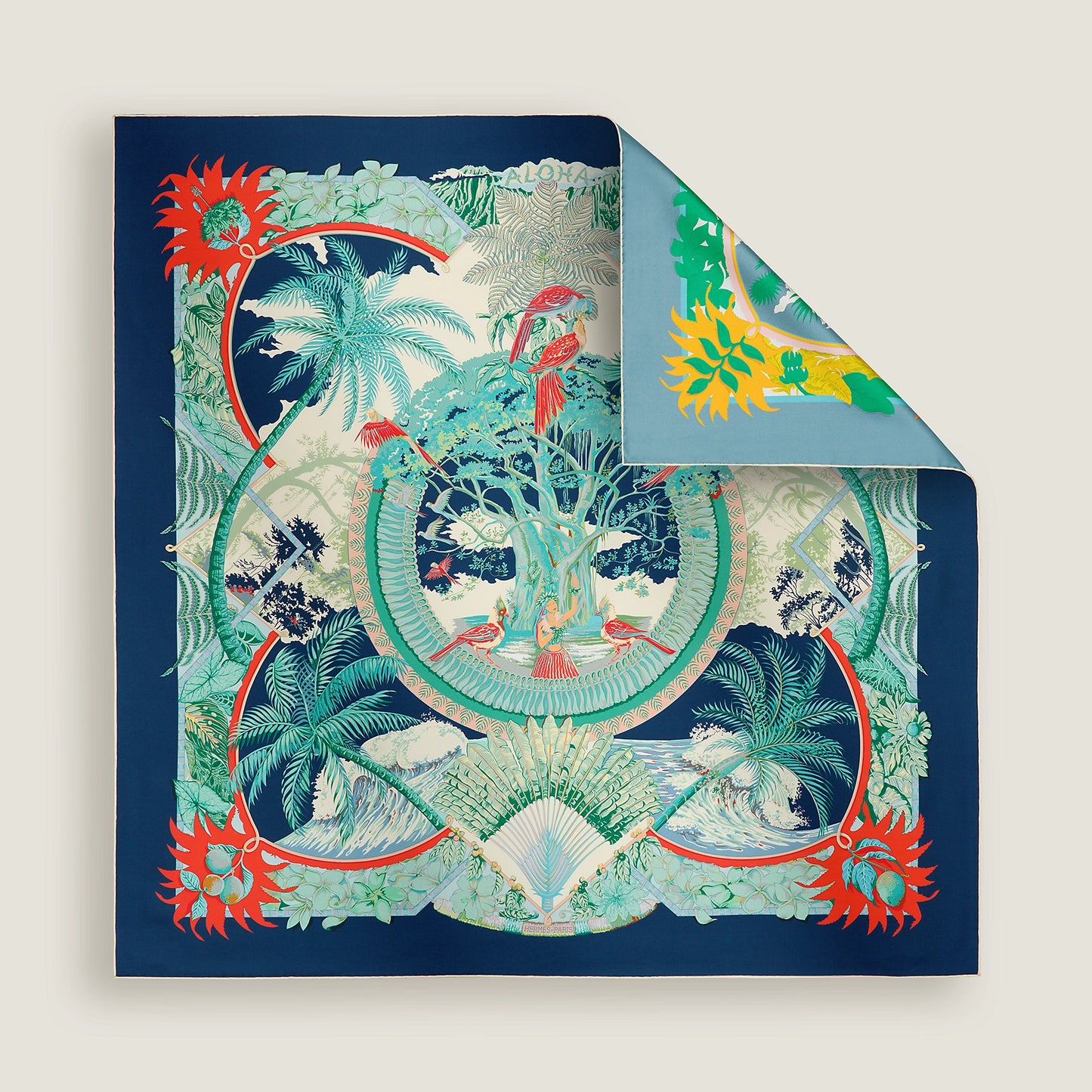 Aloha double face scarf 90