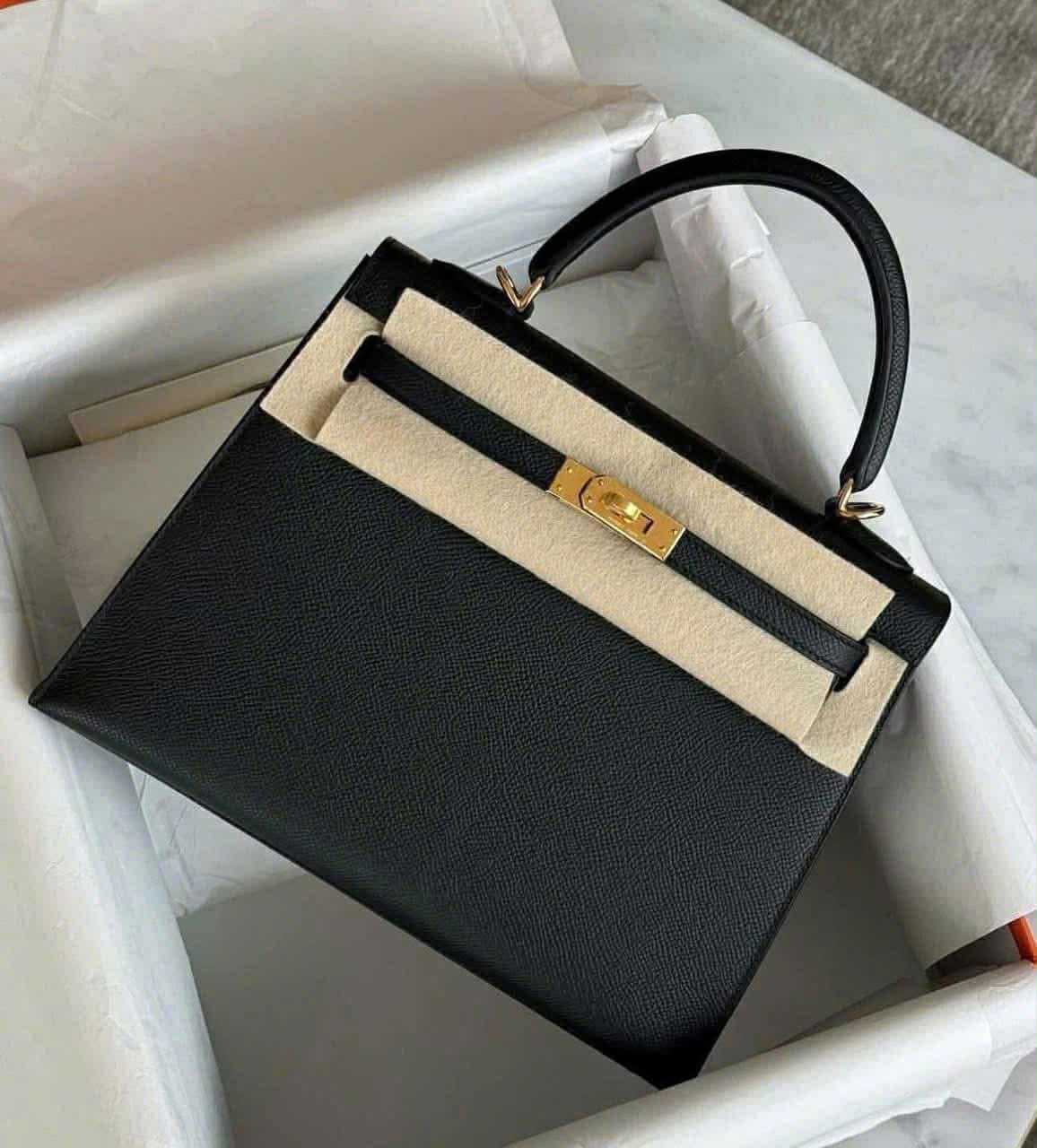Kelly II Sellier Mini Veau Epsom Noir with Gold Hardware