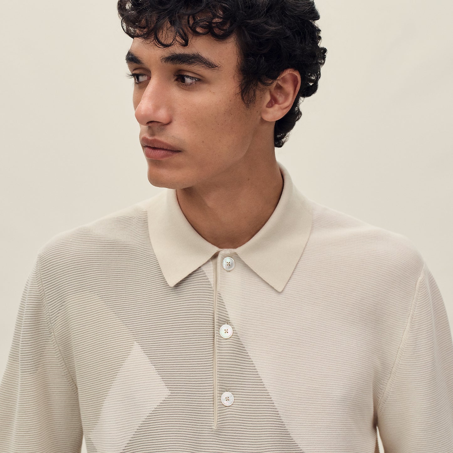 "Big Maillon" polo shirt - Ficelle