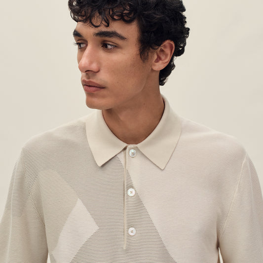 "Big Maillon" polo shirt - Ficelle