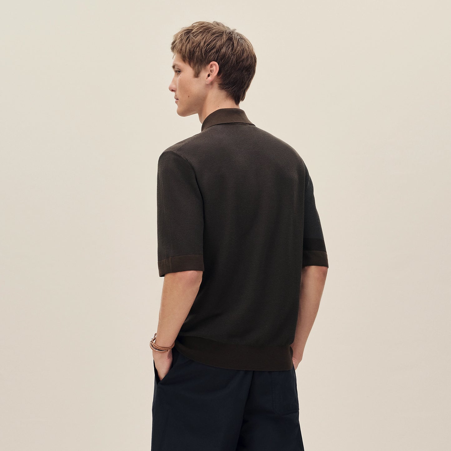 "Big Maillon" polo shirt - Café