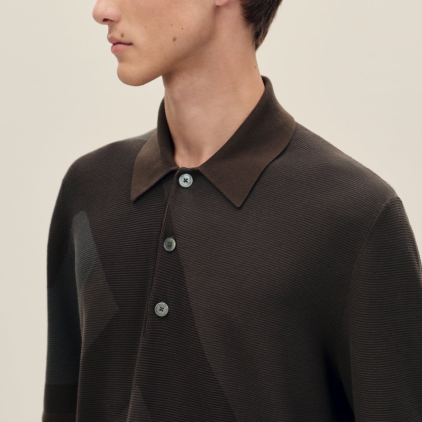 "Big Maillon" polo shirt - Café